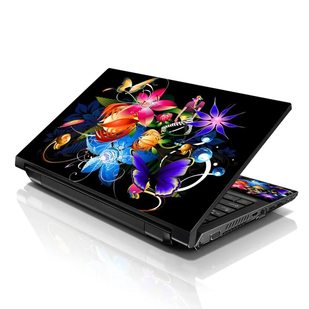 LSS 15.6 & 17.3 Inches Laptop Notebook Skin Sticker Decal - Multi Colored Floral